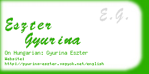 eszter gyurina business card